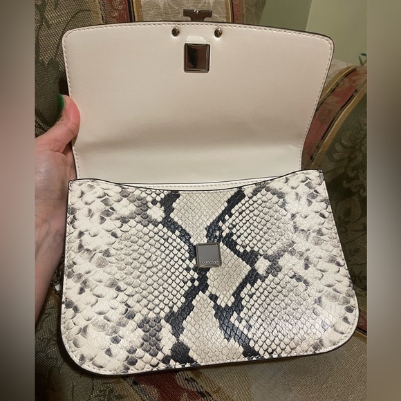 Tory Burch Britten Snake Embossed Convertible Crossbody Bag - Picture 6 of 10